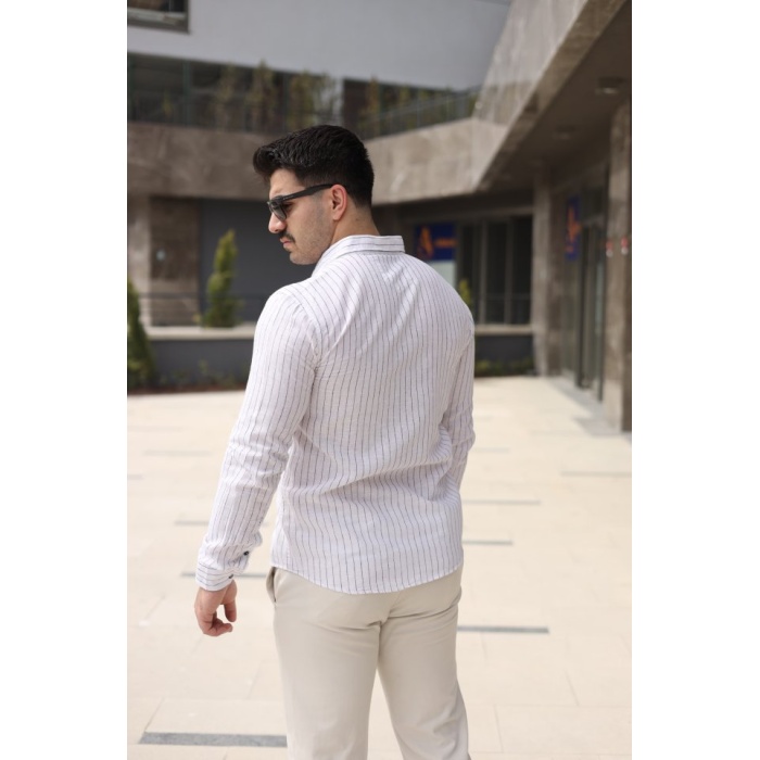 Erkek çizgi Desenli Gömlek