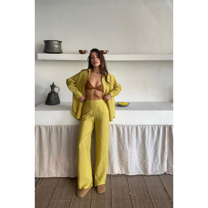 GÖMLEK-PANTOLON TAKIM CUPRA KUMAŞ - Yağ Yeşili