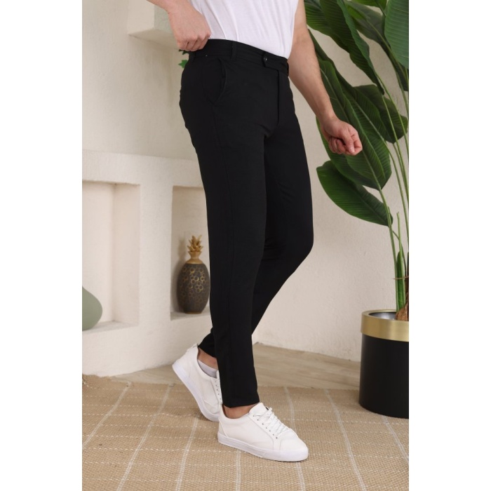 Erkek Slim Fit Dilli Kumaş Pantolon
