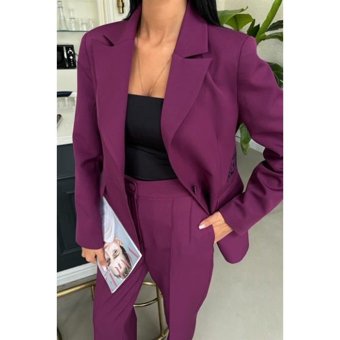 Sırt Dantel Detay Premium Takım Elbise 10031