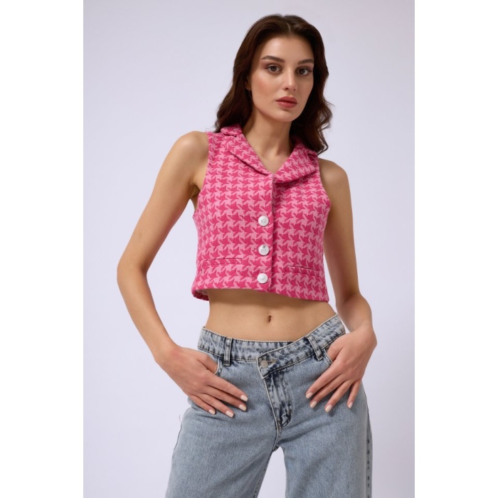 Kazayağı Crop Yelek