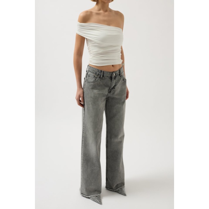 Taş Şerit Detaylı Jean