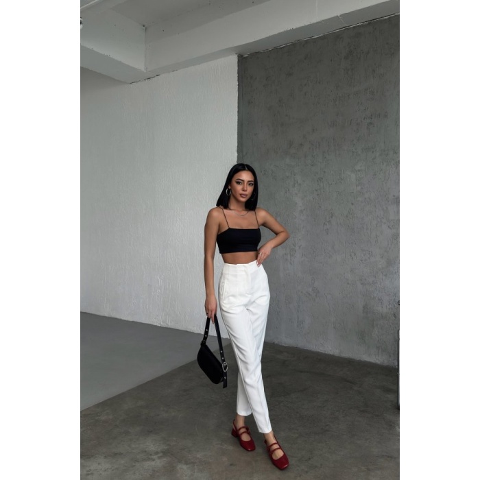 Yüksek Bel Pensli̇ Pantolon