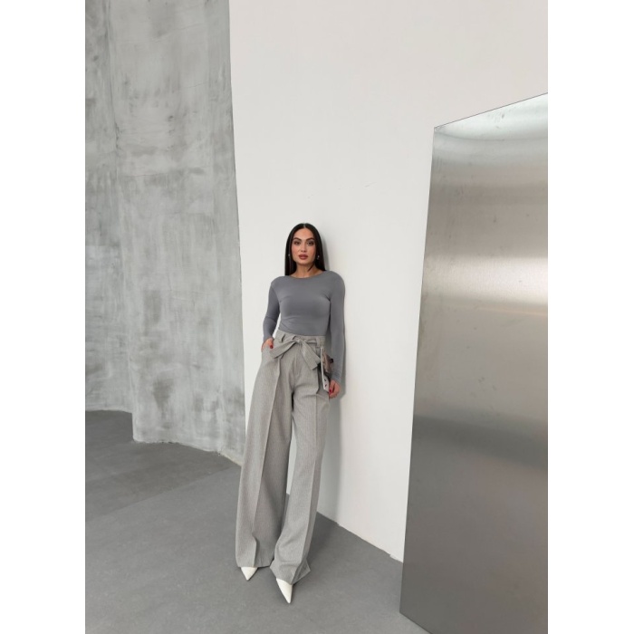 Sante Çi̇zgi̇li̇ Bel Kuşakli Palazzo Pantolon