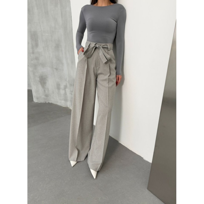 Sante Çi̇zgi̇li̇ Bel Kuşakli Palazzo Pantolon