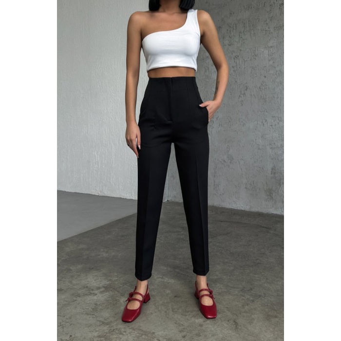 Yüksek Bel Pensli̇ Pantolon