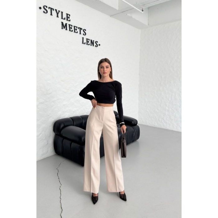 Yüksek Bel Pensli̇ Palazzo Pantolon