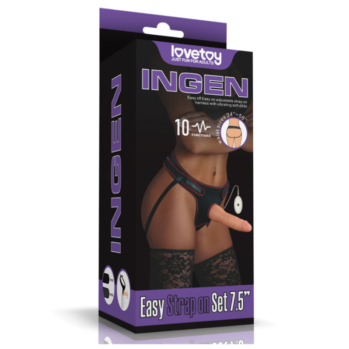 Vibrating Easy Strapon Set 7.5 İnç Belden Bağlamalı