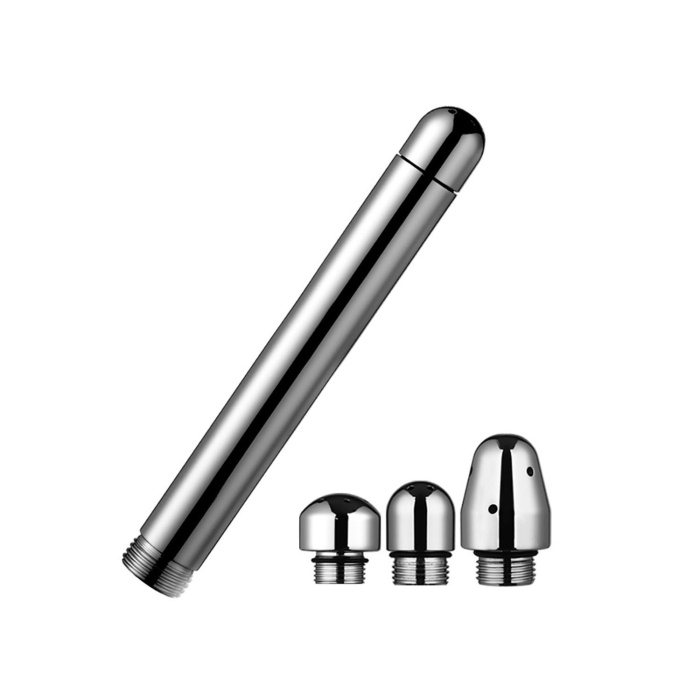 Paslanmaz Çelik Anal Duş Aparatı – 3 Farklı Başlıklı Temizlik Seti