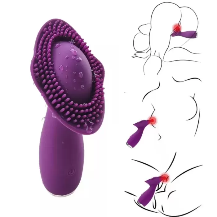 Şarjlı Isıtmalı Yoğun Vulva ve Göğüs Uyarıcı Tırtıklı Yeni Nesil Orgazm Masaj Vibratör
