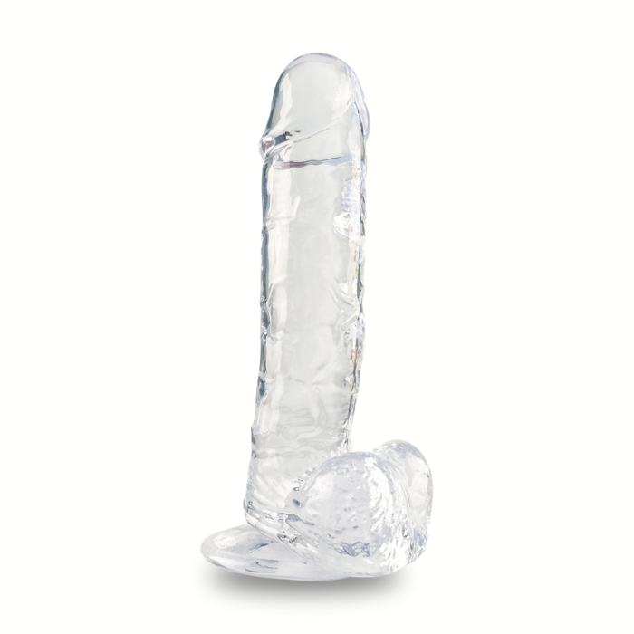 MYST COLOR Dildo Realistik Jel Dokuda Ultra Yumuşak Şeffaf Yapay Penis 22 CM