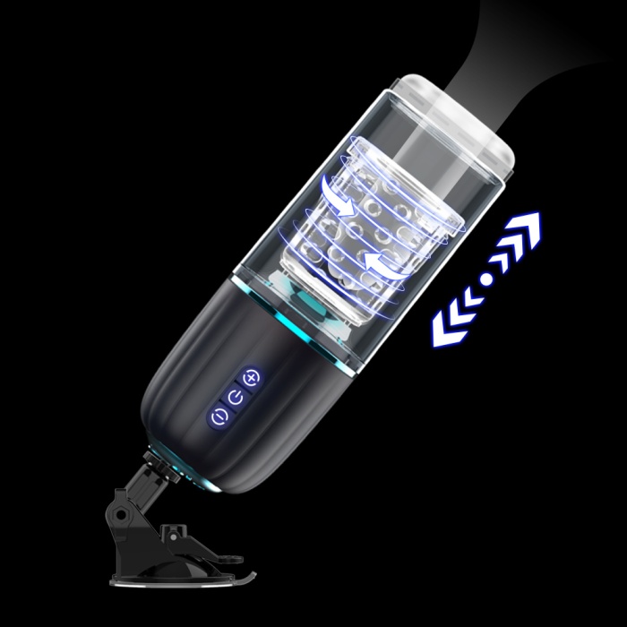 TYPHOON İleri Geri ve 360° Dönme Rotasyon Hareketli Vantuzlu Tam Otomatik Mastürbatör