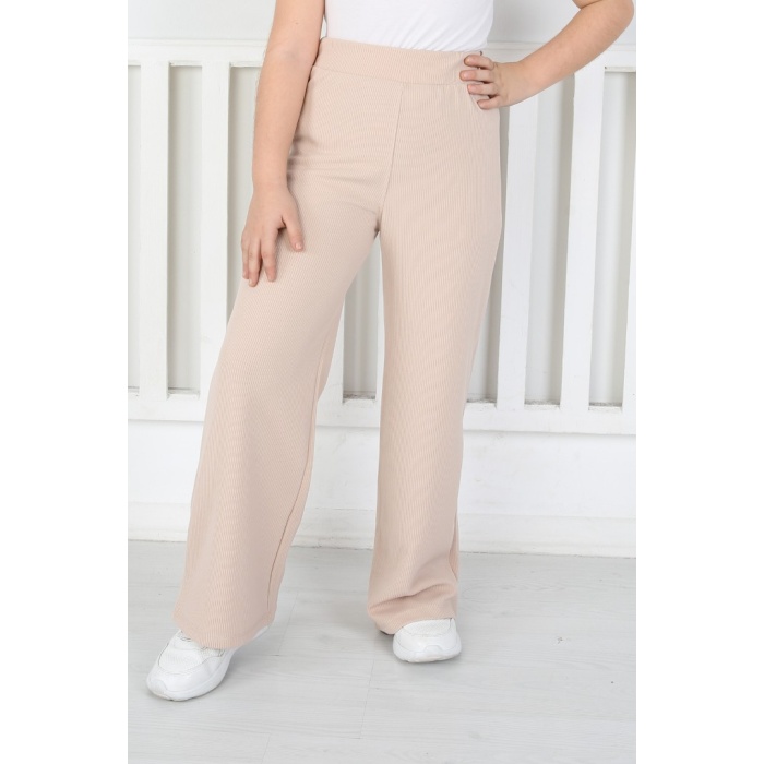 Bol Paça Birinci Kalite Fitilli Kumaş Vizon Kız Çocuk Günlük Tayt