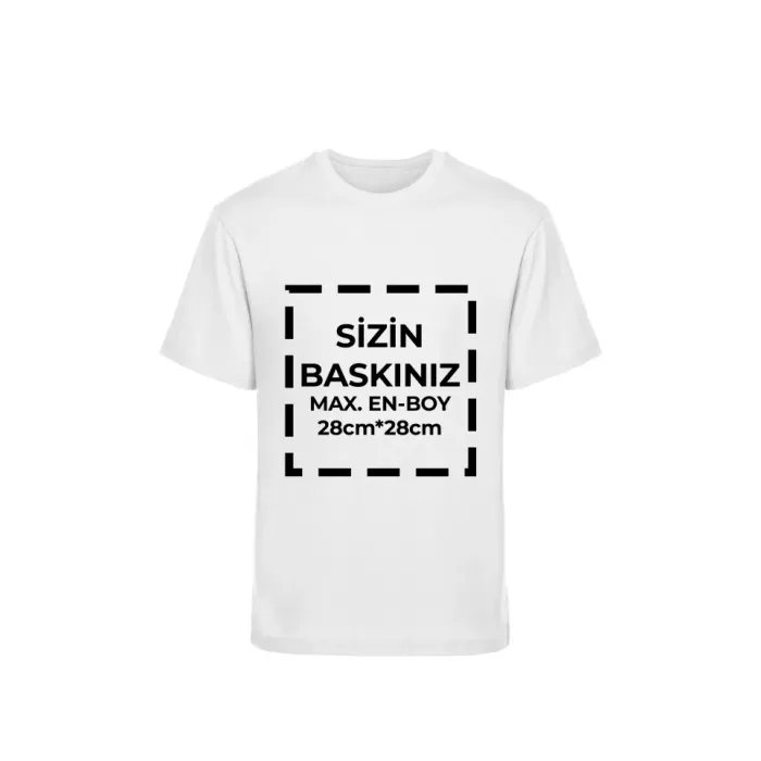 Tişört Tasarla 20/1 Kumaş - Beyaz