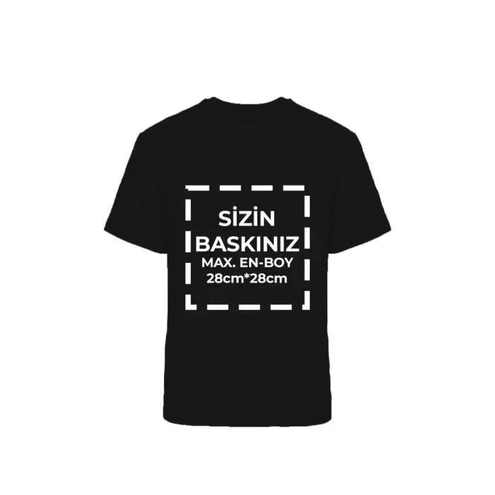 Tişört Tasarla 20/1 Kumaş - Siyah