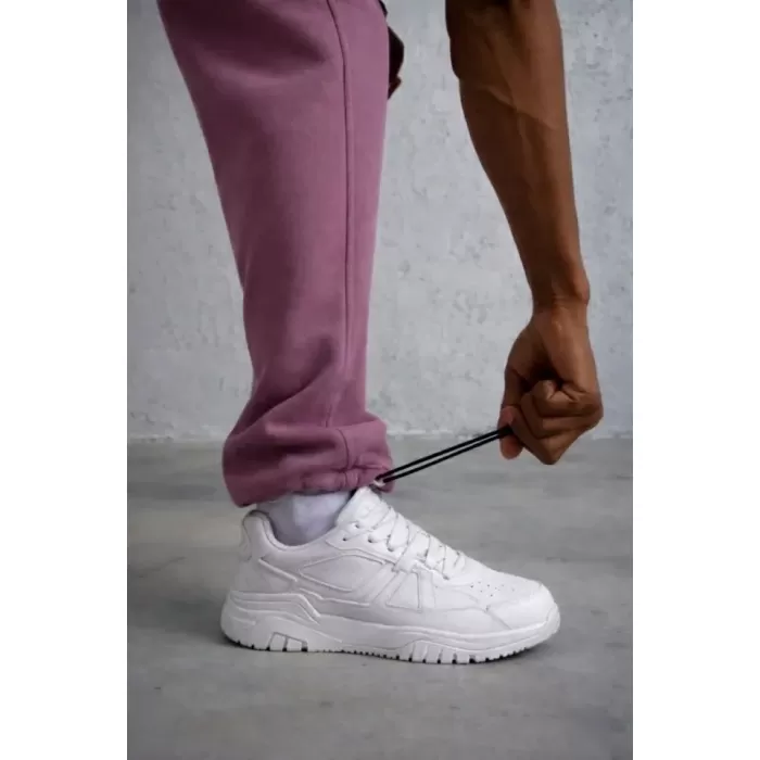 Erkek Baggy Alt Eşofman - Gül Kurusu