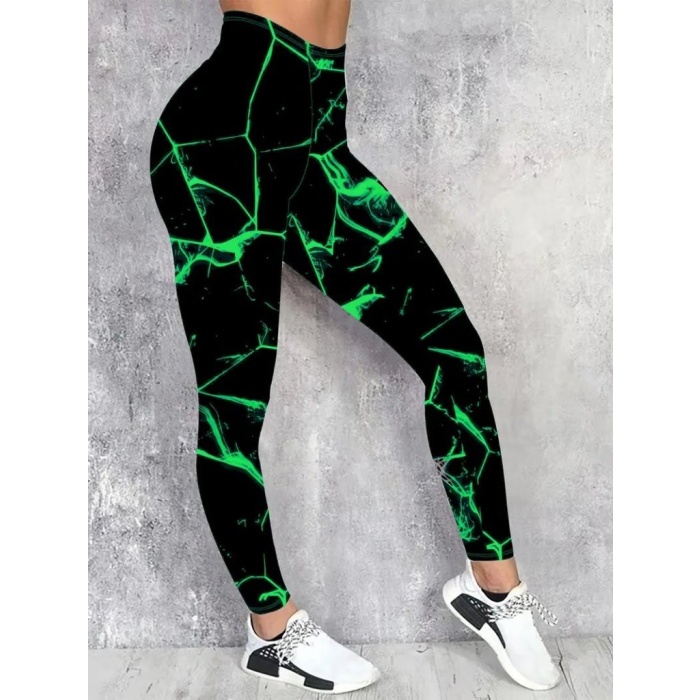 Kadın Yüksek Bel Renk Detaylı Dalgıç Tayt