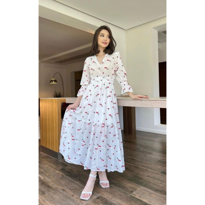 Kırmızı Gipeli Vual Elbise