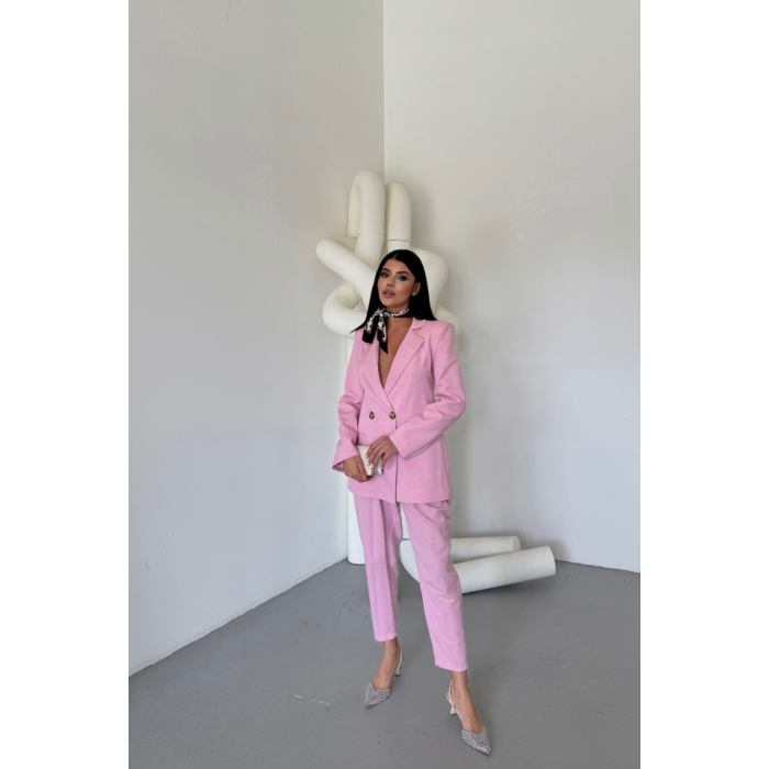 KETEN CEKET - PANTOLON TAKIM - Pembe