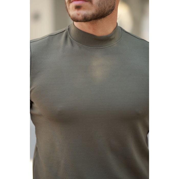 Erkek Yarım Balıkçı Yaka Kısa Kollu T-shirt