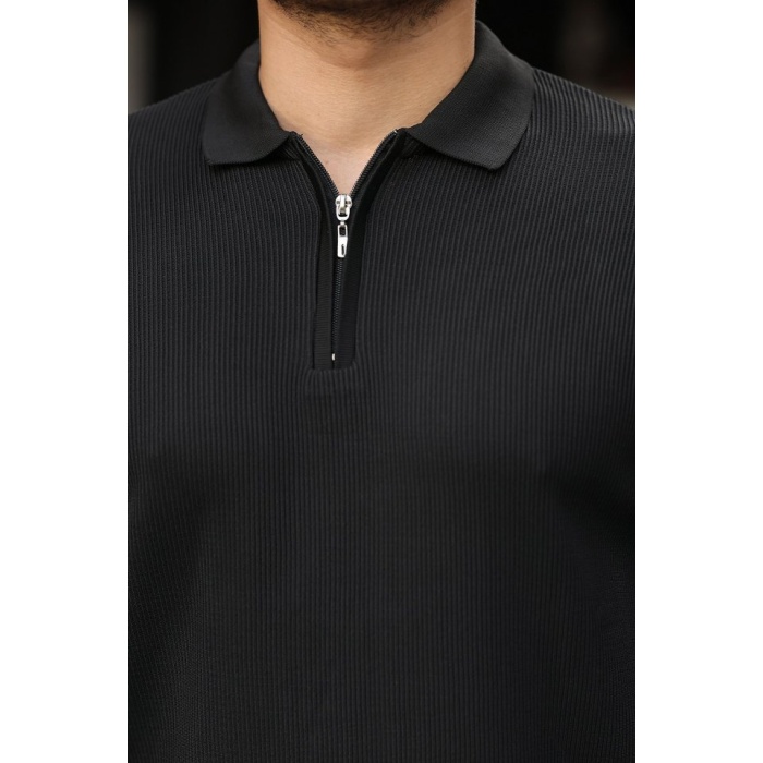 Erkek Selanik örme Yakalı Uzun Kollu Triko