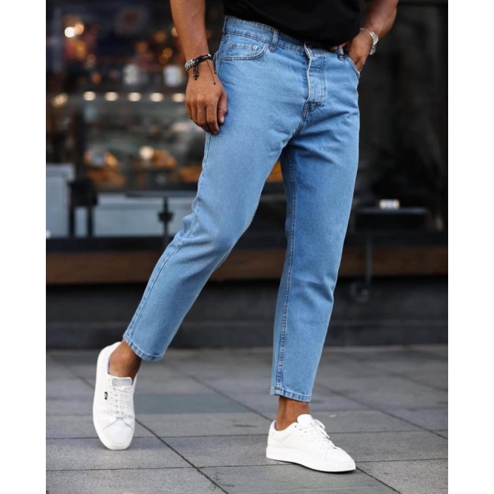 Erkek Mavi Mom Jean