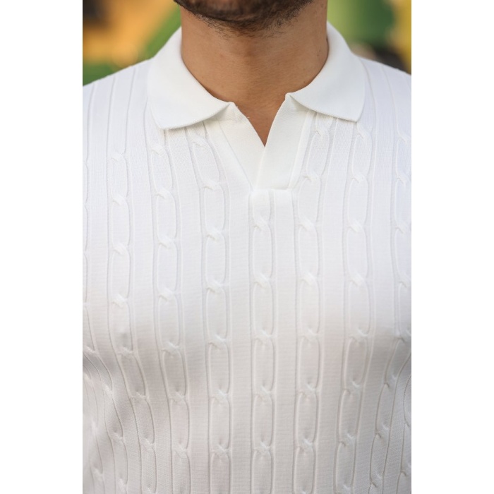 Erkek Saç örgü Desen Uzun Kollu Triko