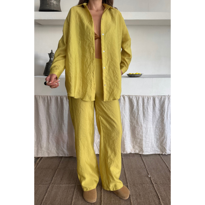 GÖMLEK-PANTOLON TAKIM CUPRA KUMAŞ - Yağ Yeşili