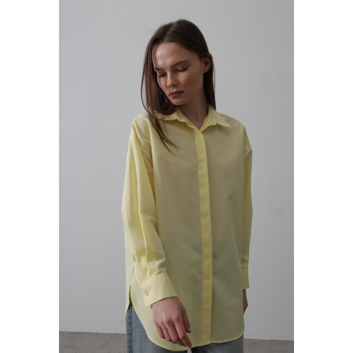 Uzun Kol Gömlek - Sarı