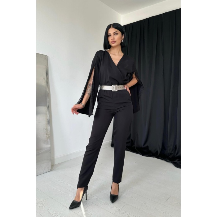 Siyah Yırtmaçlı Tulum