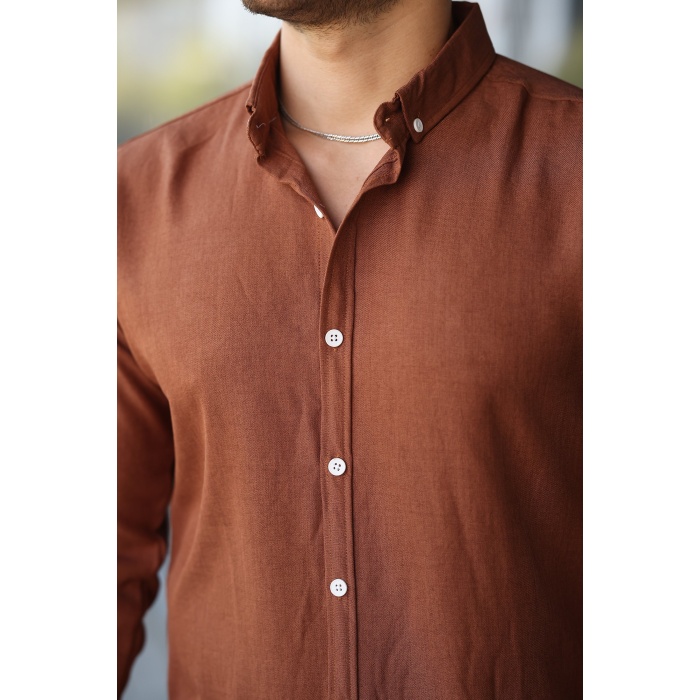 Erkek Uzun Kollu Regular Sofya Keten Gömlek