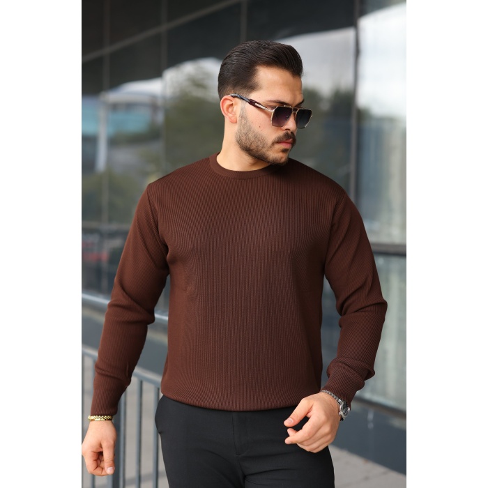 Erkek Selanik Örme Bisiklet Yaka Triko