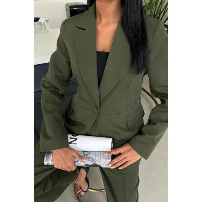 Sırt Dantel Detay Premium Takım Elbise 10031