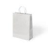 18x8x24 Büküm Saplı Poşet -Beyaz-
