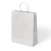 31x12x41 Büküm Saplı Poşet -Beyaz-