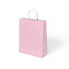 18x8x24 Büküm Saplı Poşet -Pembe-