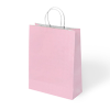 25x12x31 Büküm Saplı Poşet -Pembe-