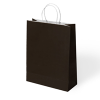 31x12x41 Büküm Saplı Poşet -Siyah-