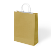 25x12x31 Büküm Saplı Poşet -Altın-