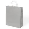 45x12x50 Büküm Saplı Poşet -Gümüş-