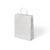 15x8x20 Büküm Saplı Poşet -Beyaz-