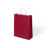 15x8x20 Büküm Saplı Poşet -Bordo-