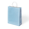 25x12x31 Büküm Saplı Poşet -Makaron Mavi-