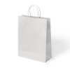 22x10x26 Büküm Saplı Poşet -Beyaz-