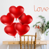 Kalp Balon Baskısız 100lü -Kırmızı-