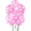Pastel Balon Çepeçevre Baskılı100lü -Puantiye Açık Pembe