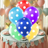 Pastel Balon Çepeçevre Baskılı100lü -Puantiye Karışık-