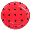 Karton Tabak TBK013 8li -Puantiyeli Kırmızı Siyah-