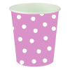 Karton Bardak BRDK010 8li -Puantiye Açık Pembe-