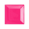 Plastik Kare Tabak 17cm 8li -Pembe-
